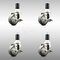 Service Caster 3 Inch 316SS Thermoplastic Rubber Swivel 1-5/8 Inch Stem Caster Set Brake SCC SCC-SS316EX20S314-TPRB-TLB-158-4 - alternate 1